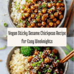 Vegan Sticky Sesame Chickpeas Recipe