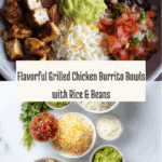 Grilled Chicken Burrito Bowls with Rice and Beans Recipe