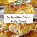 Ham and Cheese Croissant Breakfast Casserole Delight Recipe