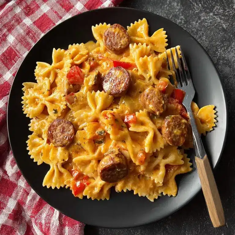 One Pot Creamy Cajun Sausage Pasta Recipe