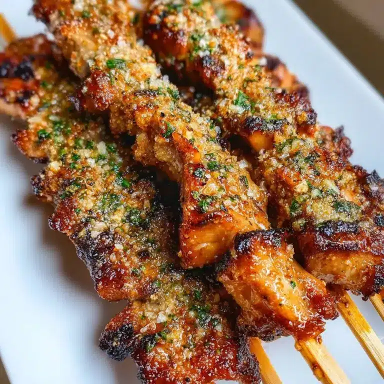 Ranch Garlic Parmesan Chicken Skewers Recipe