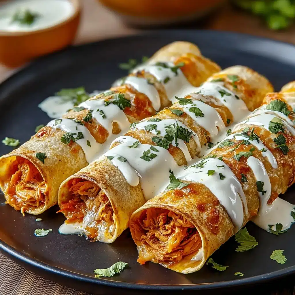 Crispy Baked Buffalo Chicken Taquitos for Game Night Bliss Recipe - Recipe Image
