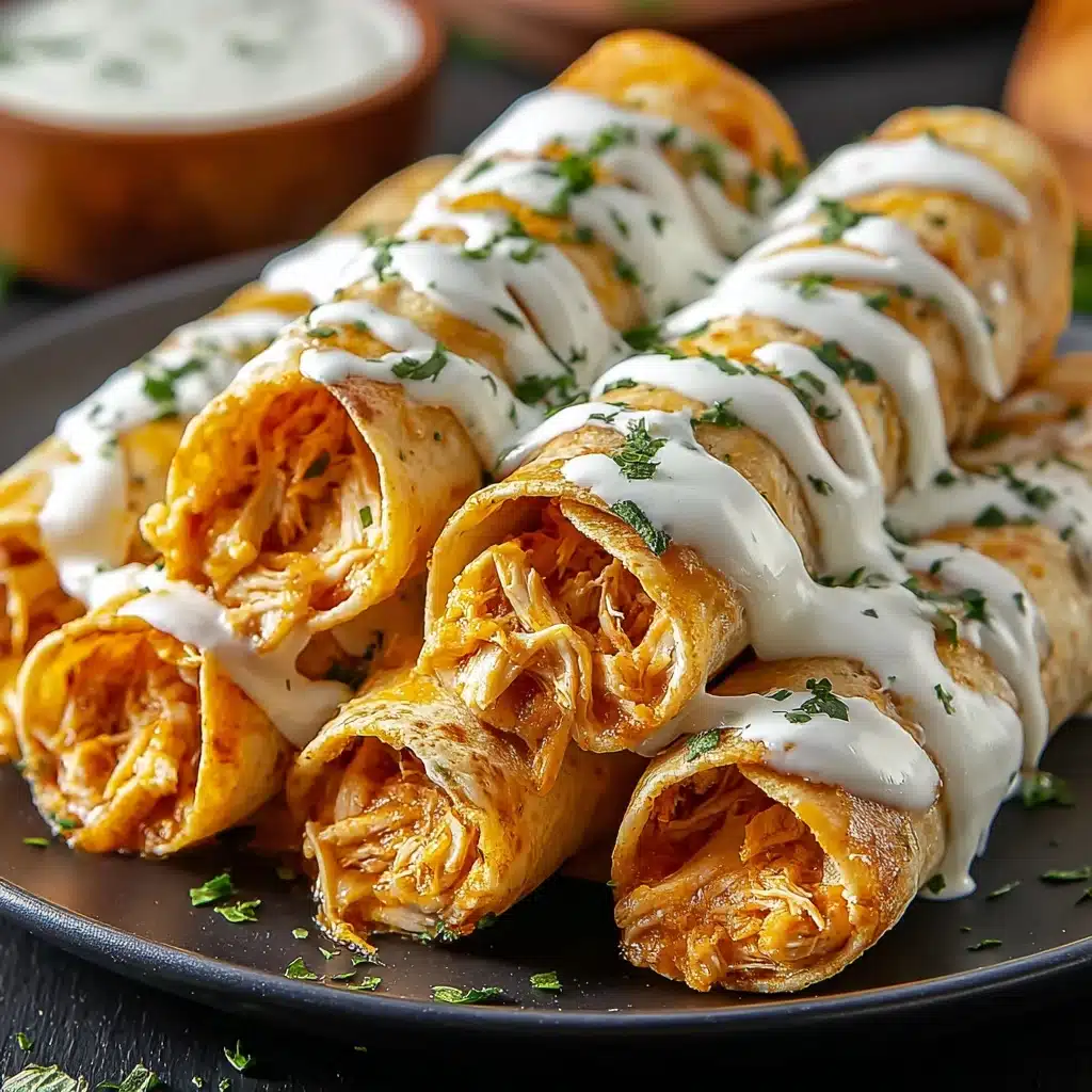 Crispy Baked Buffalo Chicken Taquitos for Game Night Bliss Recipe - Recipe Image