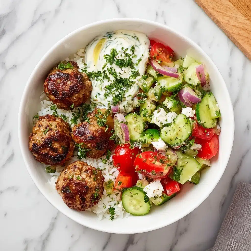 Greek Turkey Meatballs with Tzatziki Recipe