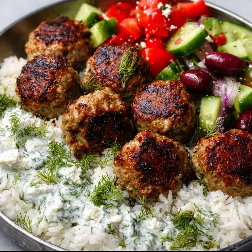 Greek Turkey Meatballs with Tzatziki Recipe - Recipe Image