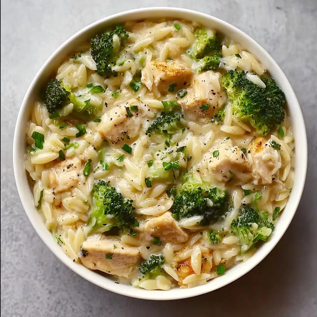 Easy Chicken and Broccoli Orzo Recipe - Recipe Image