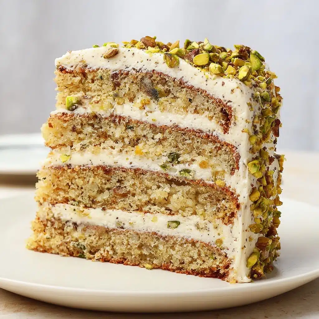 Pistachio Cake with Pistachio Buttercream Recipe - Recipe Image