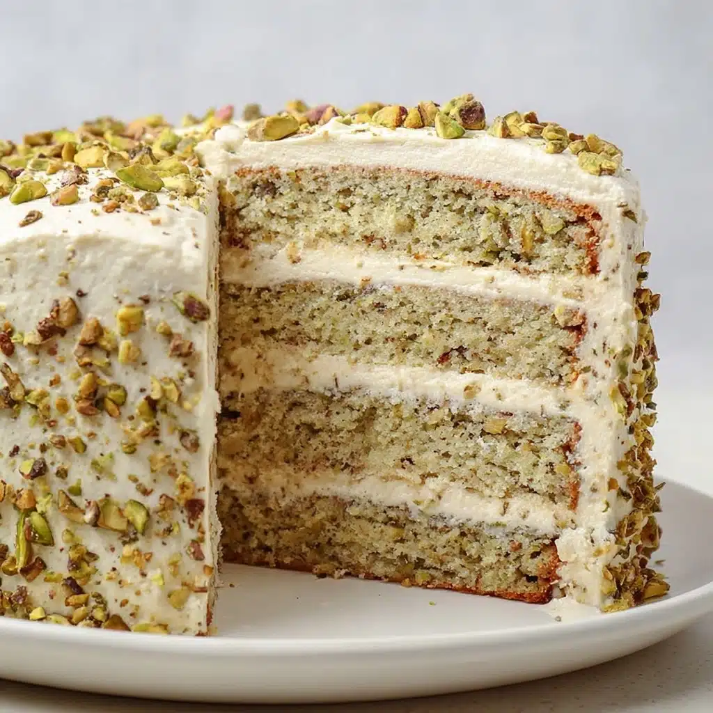 Pistachio Cake with Pistachio Buttercream Recipe - Recipe Image