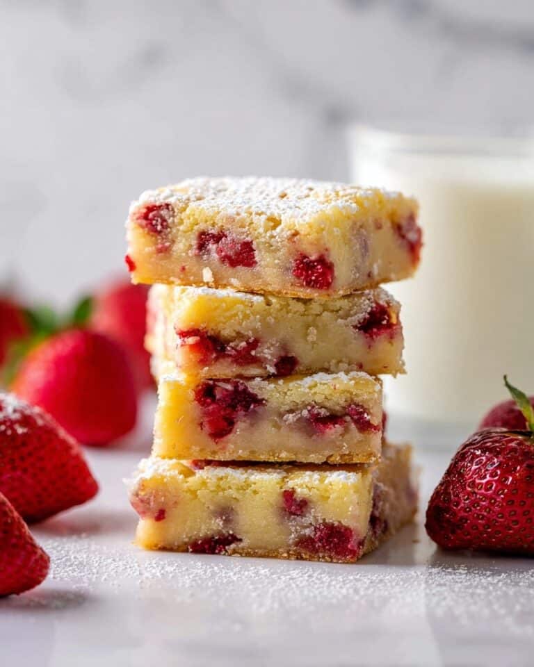 Strawberry Blondies {one bowl} Recipe