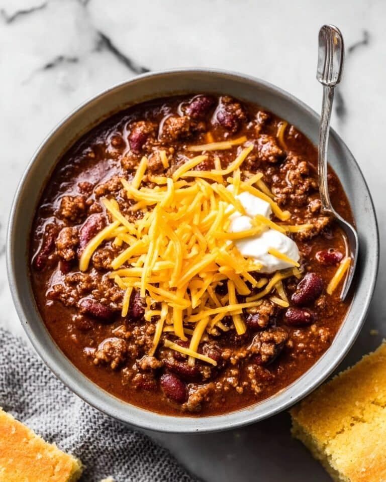 Homemade Classic Chili with Beans and Spices Recipe