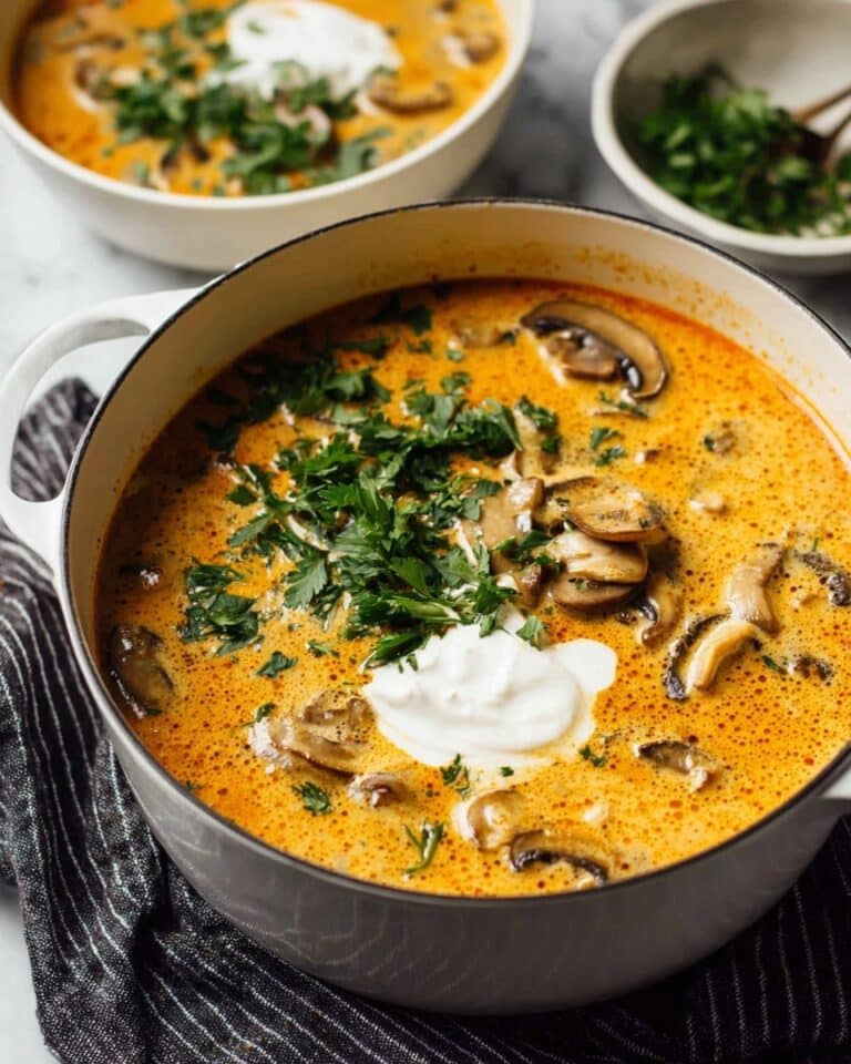 Creamy Hungarian Mushroom Soup Recipe