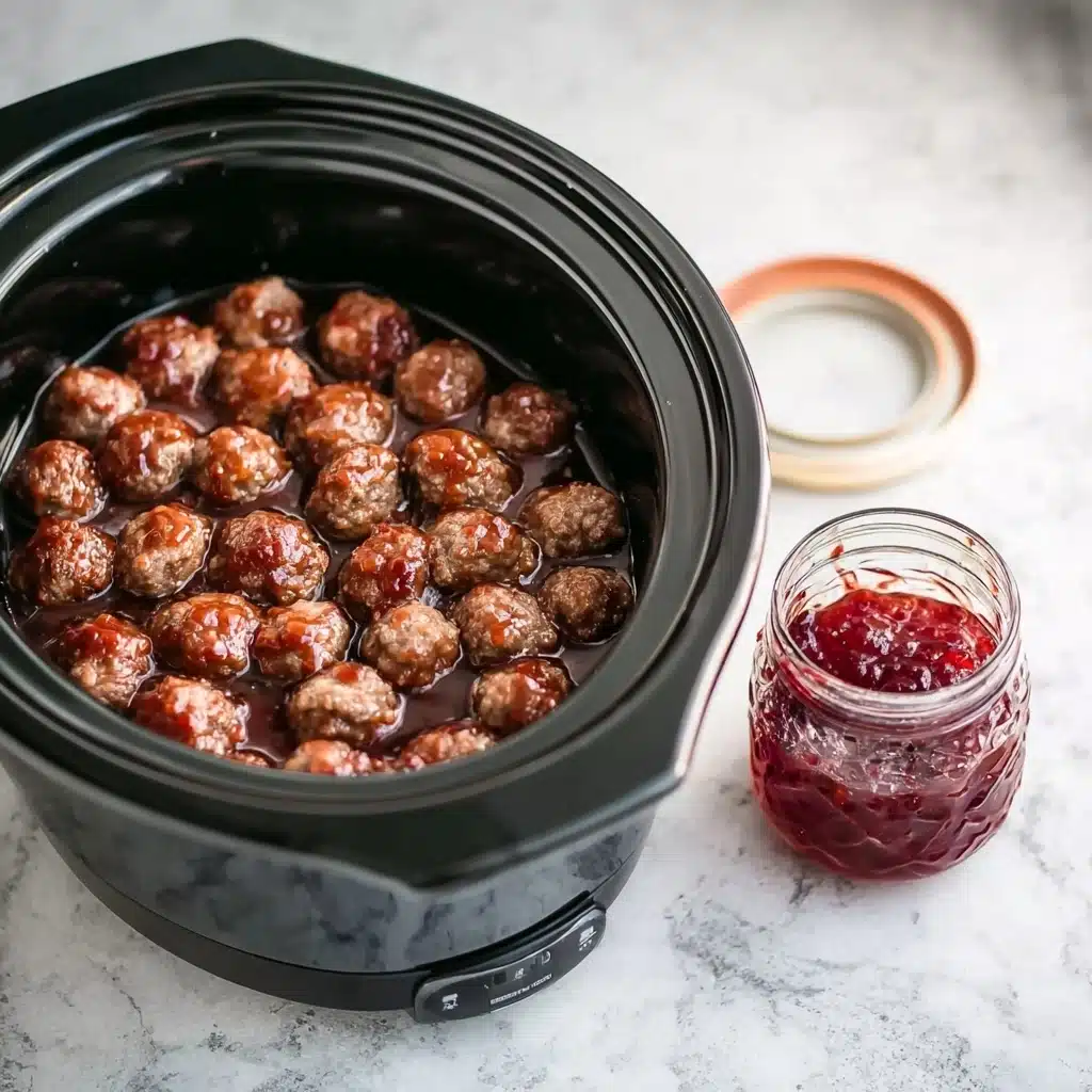 Sweet Chili Meatballs Crockpot Recipe - Recipe Image