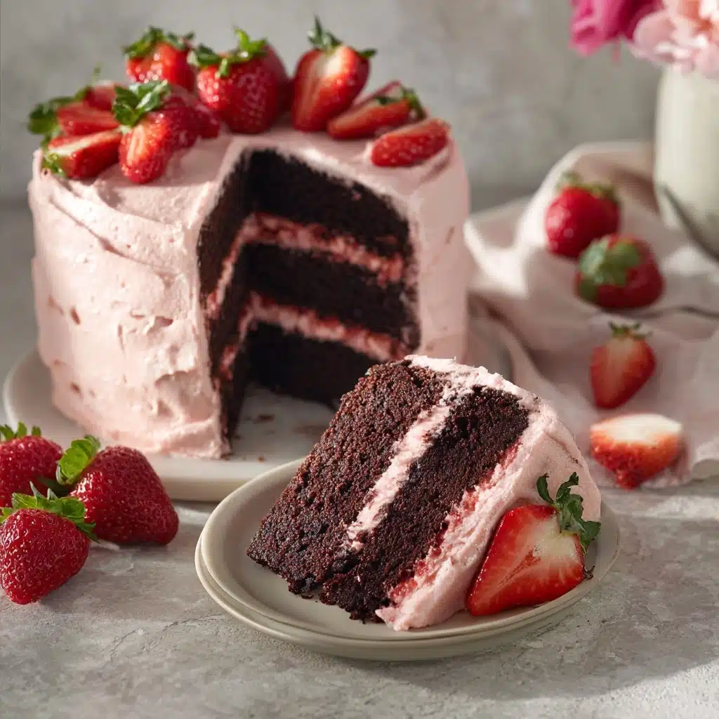Strawberry Chocolate Cake Recipe - Recipe Image