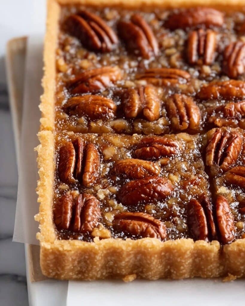 Rich Pecan Pie Bars with Pie Crust Recipe