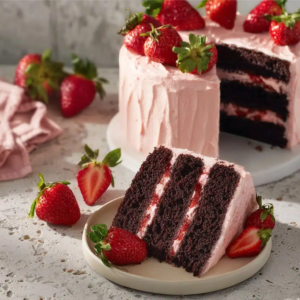 Strawberry Chocolate Cake Recipe - Recipe Image
