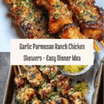 Ranch Garlic Parmesan Chicken Skewers Recipe
