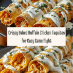 Crispy Baked Buffalo Chicken Taquitos for Game Night Bliss Recipe