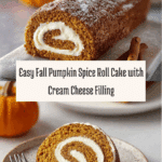 Fall Pumpkin Spice Roll Cake Recipe