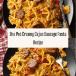 One Pot Creamy Cajun Sausage Pasta Recipe