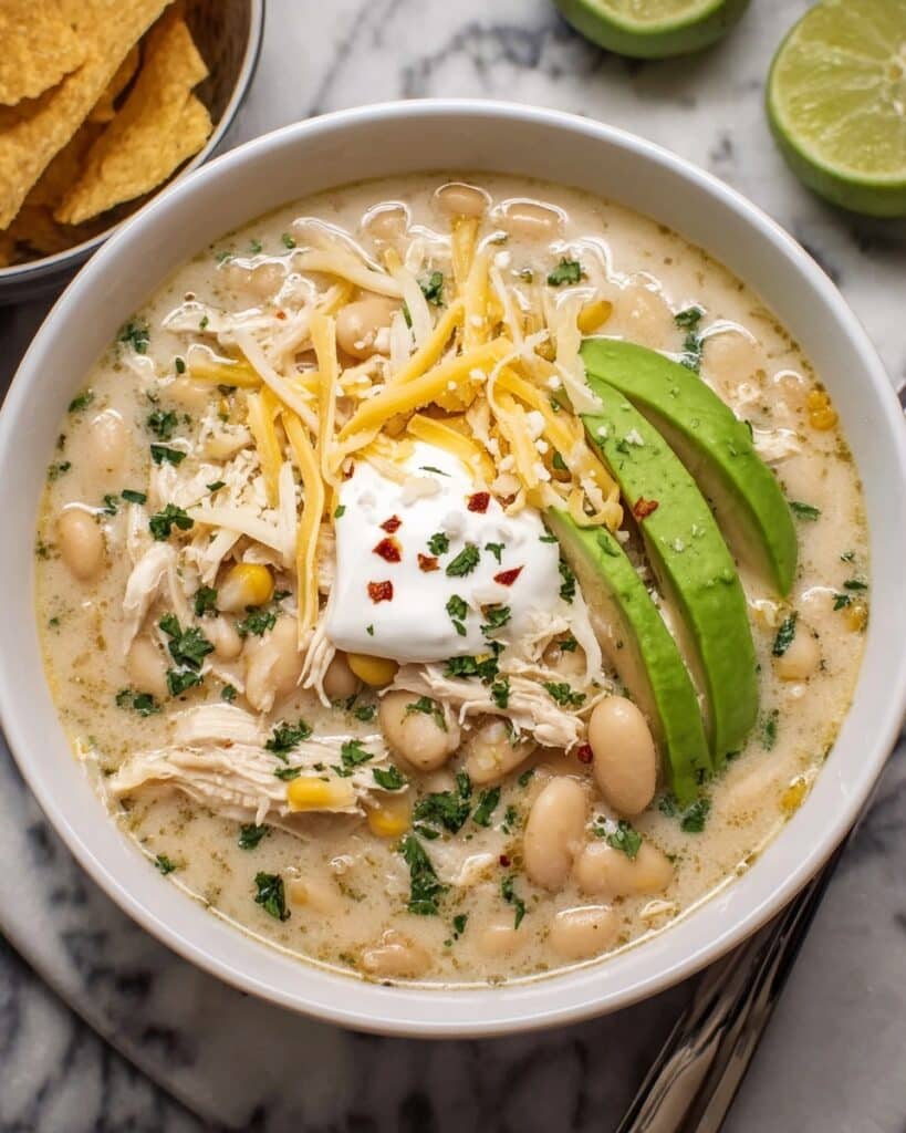 Slow Cooker White Chicken Chili – Creamy Comfort in a Bowl Recipe