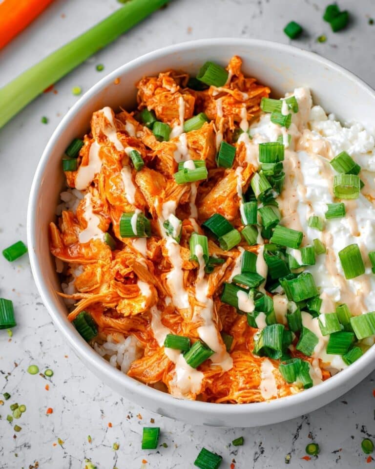 Buffalo Chicken Cottage Cheese Bowl Recipe
