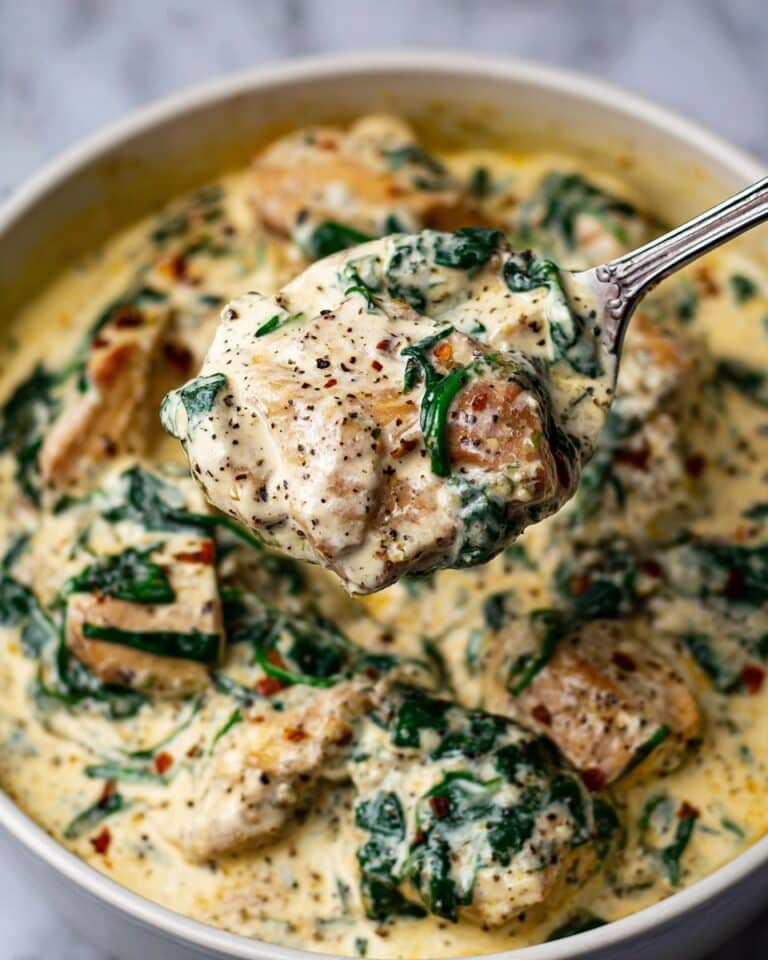 Creamy Garlic Butter Chicken with Spinach Recipe