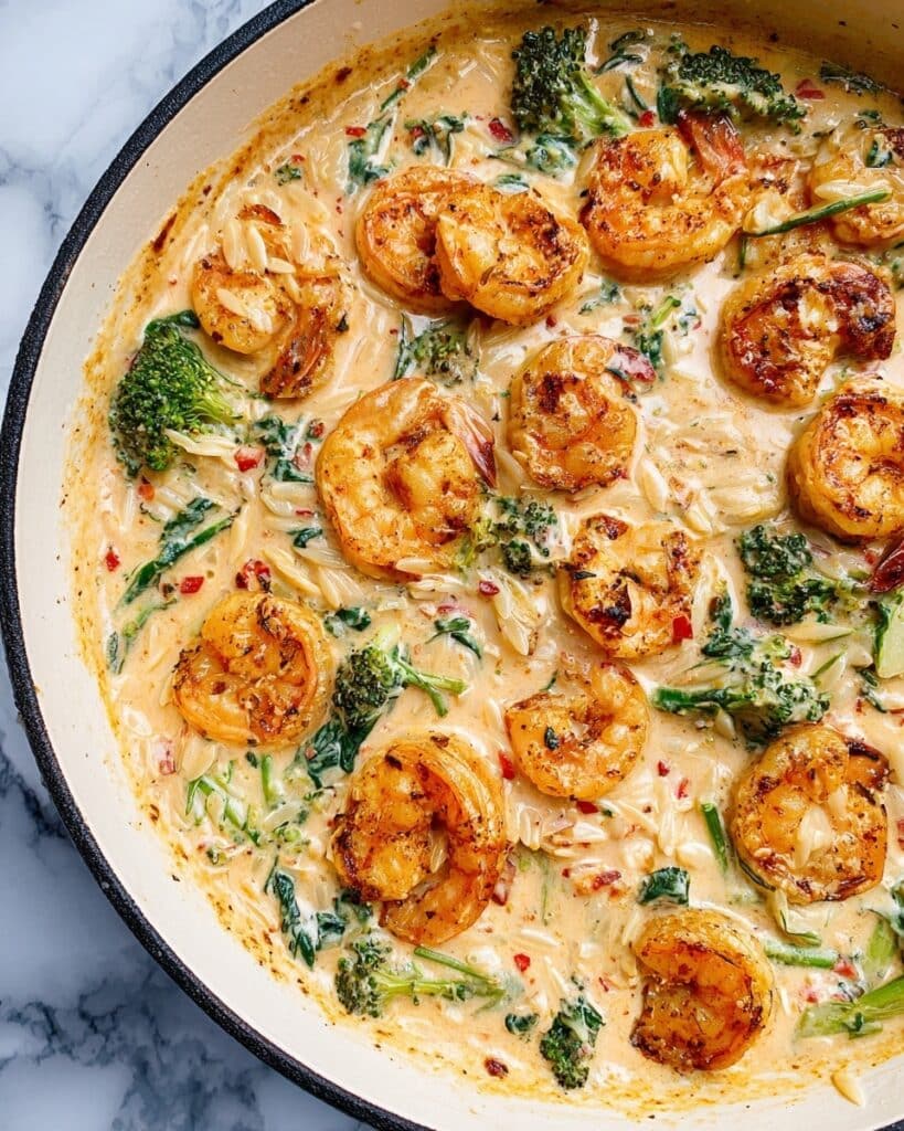 Prawn Orzo with Sun-Dried Tomatoes Recipe