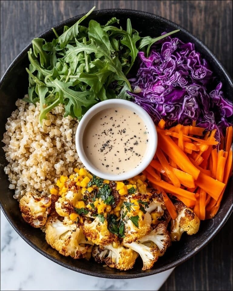 Vegetarian Buddha Bowls with Roasted Veggies and Tahini Sauce Recipe