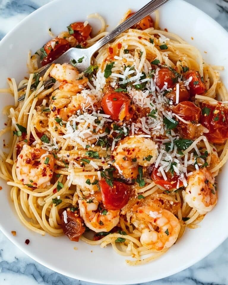 Garlic Shrimp Skillet with Cherry Tomatoes Recipe