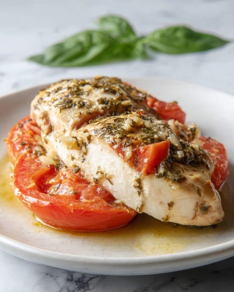 Mozzarella Stuffed Chicken Breast with Pesto and Balsamic Glaze Recipe