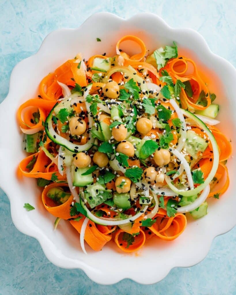 Thai Carrot and Cucumber Noodle Salad Recipe