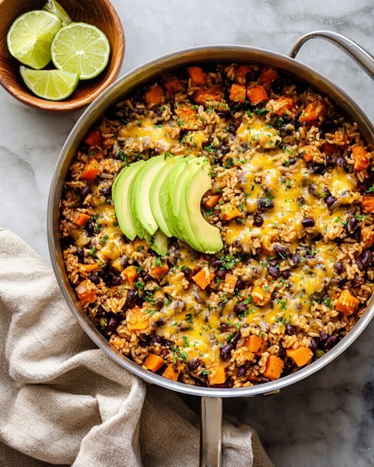 Southwest Sweet Potato, Black Bean, and Rice Skillet Recipe