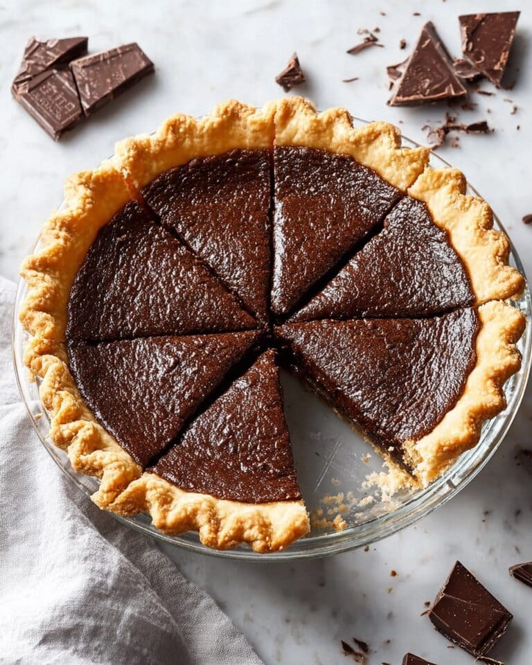 Classic Chocolate Chess Pie with a Buttery Crust Recipe