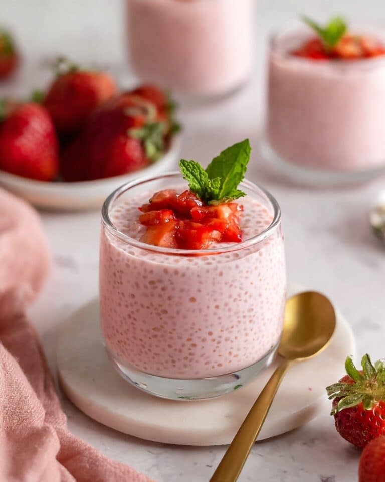Strawberry Sago with Coconut Milk Recipe