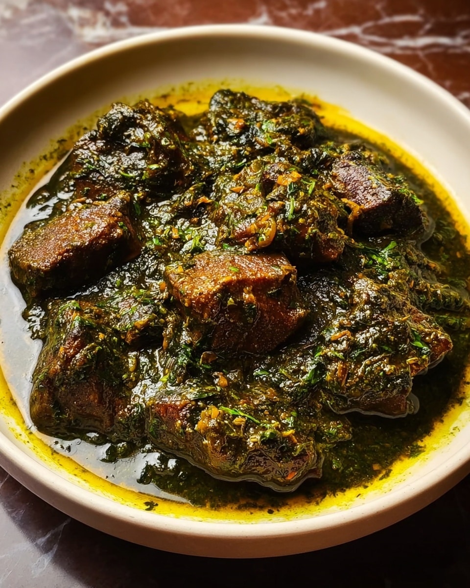 Beef Molokhia Stew with Lebanese Spices – Flavorful Middle Eastern Delight