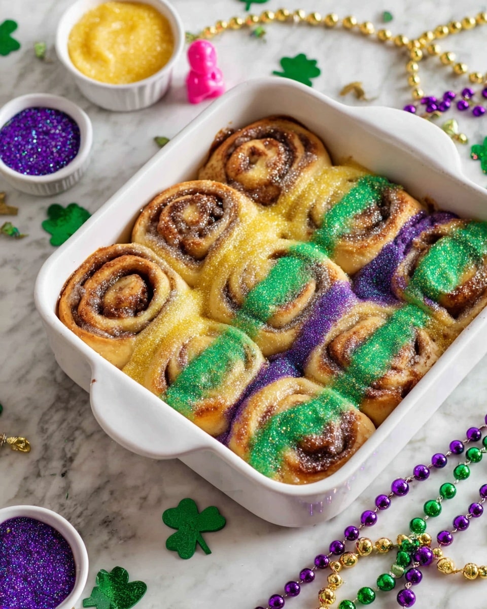 King Cake Cinnamon Rolls Recipe