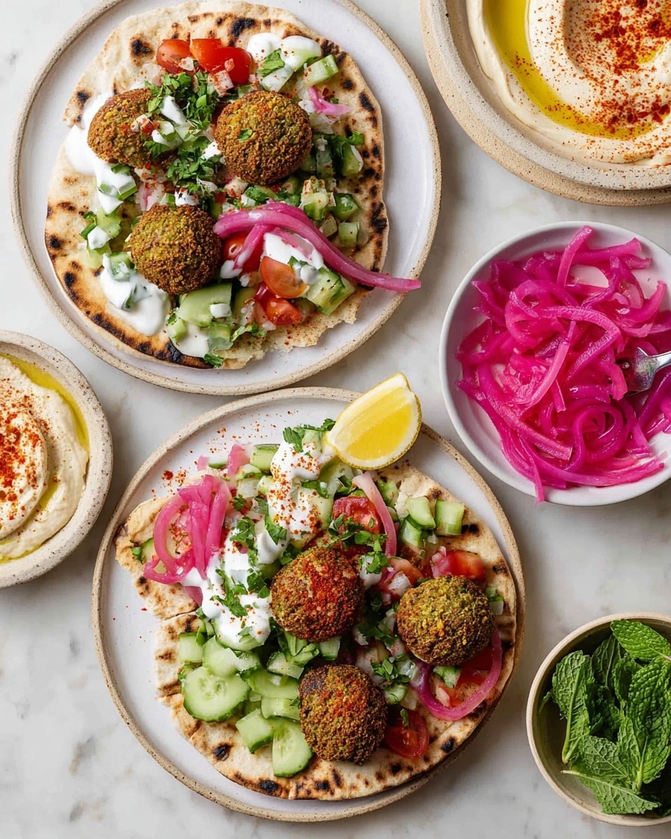 Baked Falafel Patties with Fresh Herbs and Crispy Pita Recipe
