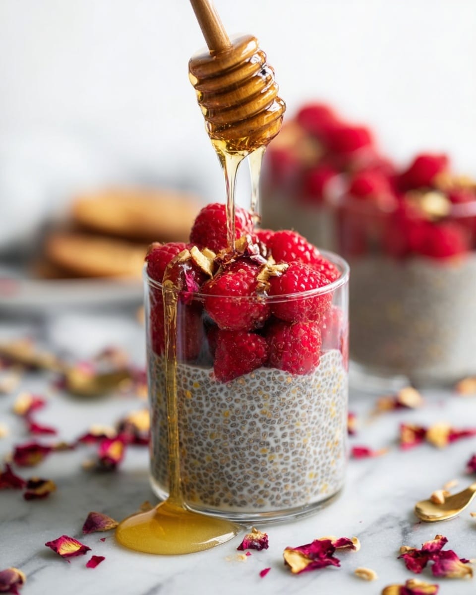 Raspberry Rose Pistachio Chia Pudding Recipe