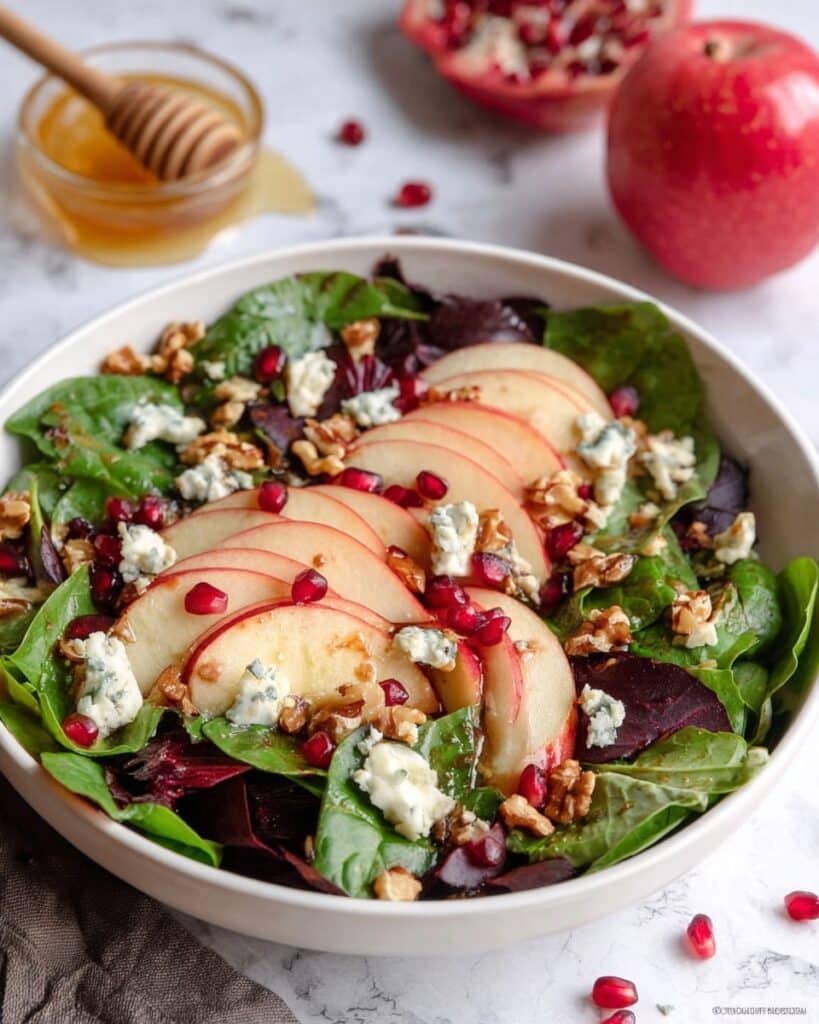 Apple, Blue Cheese & Pomegranate Salad Recipe