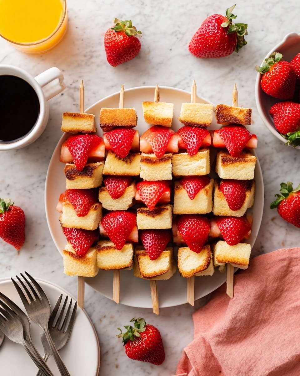 French Toast Kebabs with Strawberries Recipe