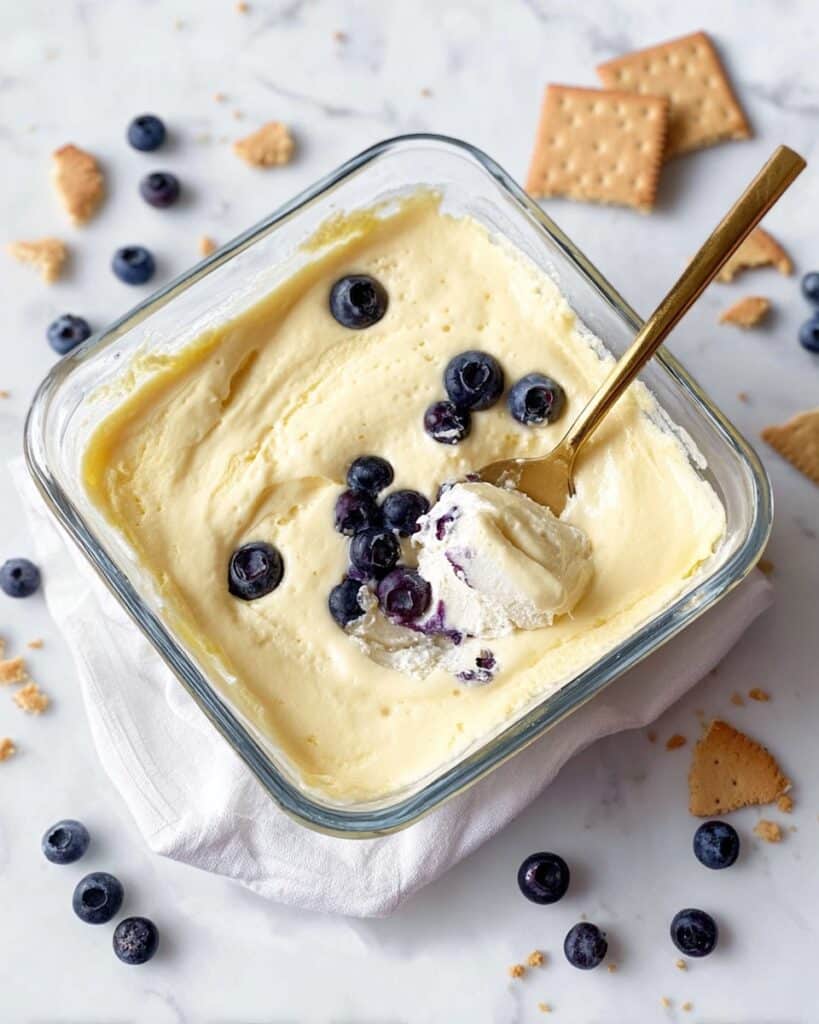 High Protein Blueberry Cottage Cheese Bake – 5 Ingredients Only! Recipe