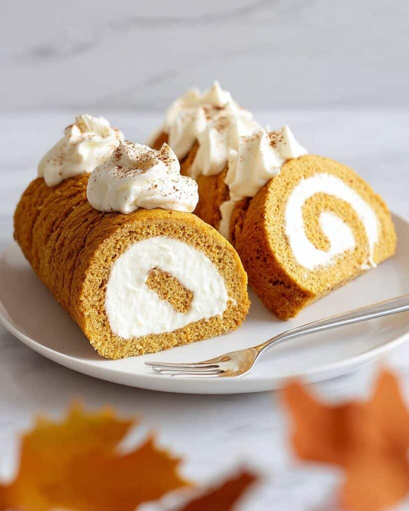 Flourless Pumpkin Spice Roll Cake with Cream Cheese Filling Recipe