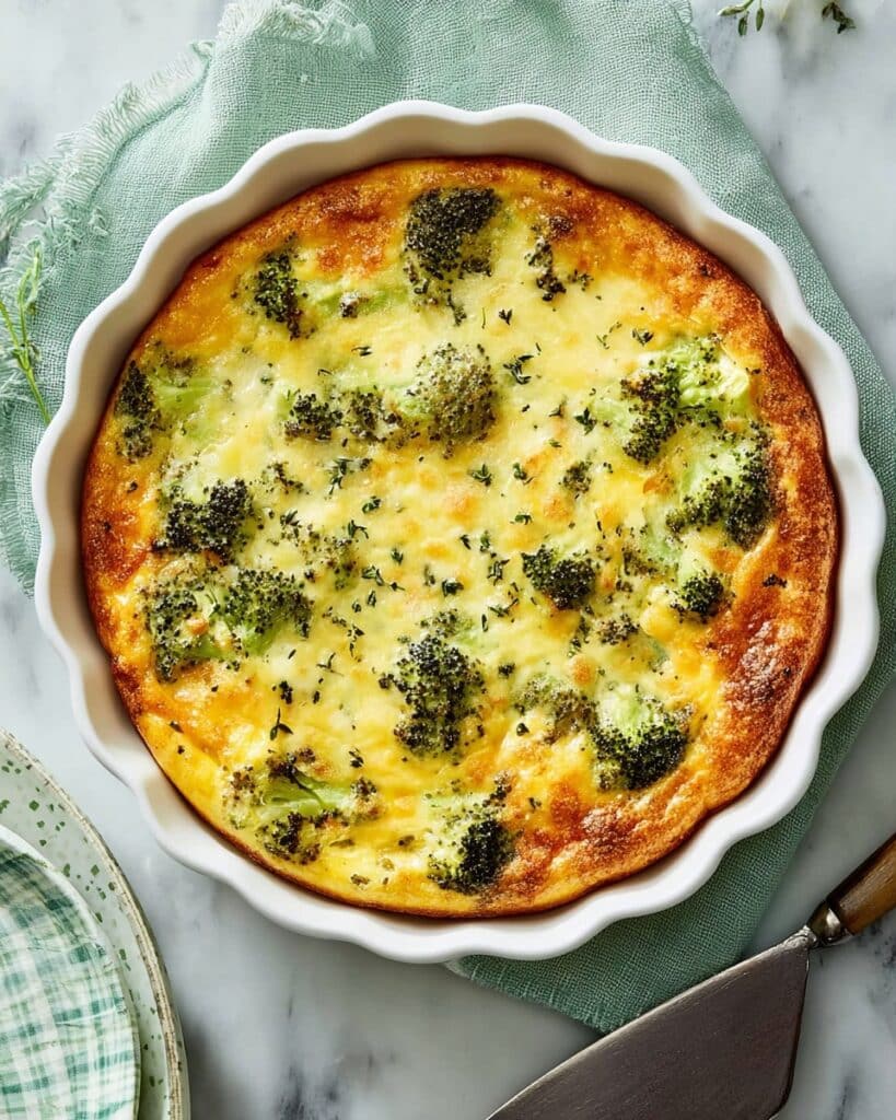 Crustless Broccoli and Gruyère Quiche Recipe