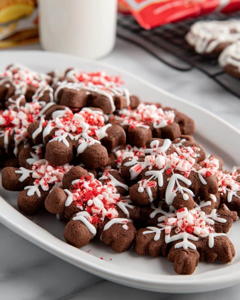 Chocolate Peppermint Spritz Cookies Recipe