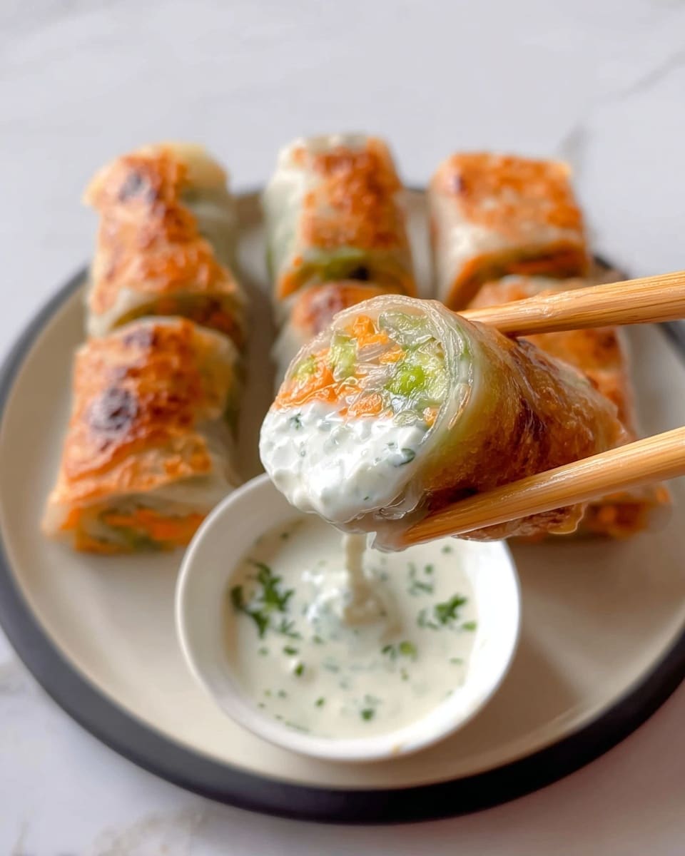 A close-up image shows a black plate on a white marbled background holding six round snacks with a golden-brown crispy outer layer mixed with light green spots, possibly from herbs or vegetables. Two of these snacks are being pulled apart by a woman's hand on each side, revealing stretchy, melted orange and white cheese strands inside. Behind the plate is a small white bowl filled with creamy white dipping sauce that has a swirled texture on top. Photo taken with an iphone --ar 4:5 --v 7