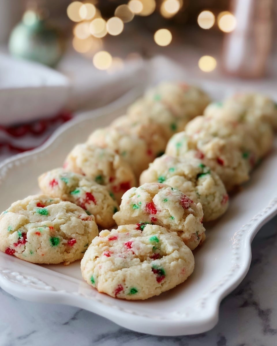 Candy Cane Whipped Shortbread Recipe