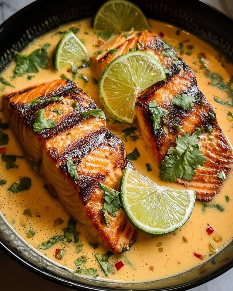 Poached Salmon in Coconut Lime Sauce Recipe
