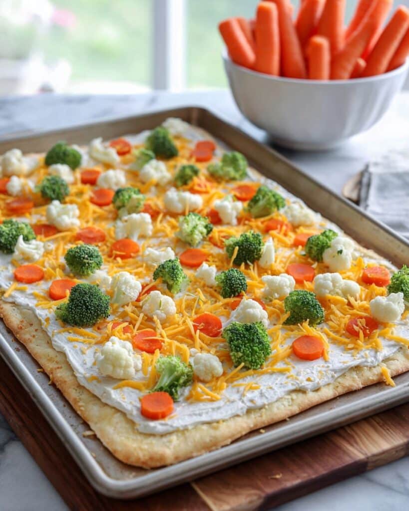 Veggie Ranch Cream Cheese Pizza Recipe