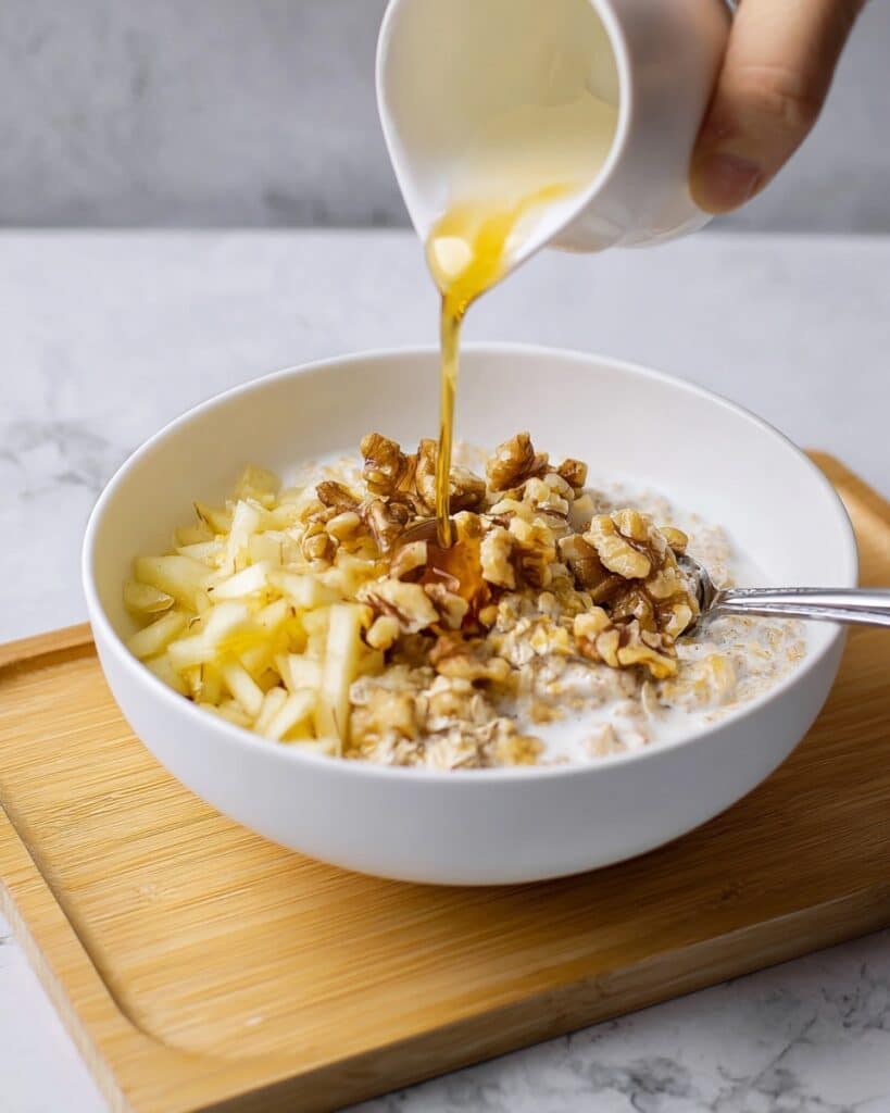 Apple and Walnut Porridge with Maple Syrup Recipe