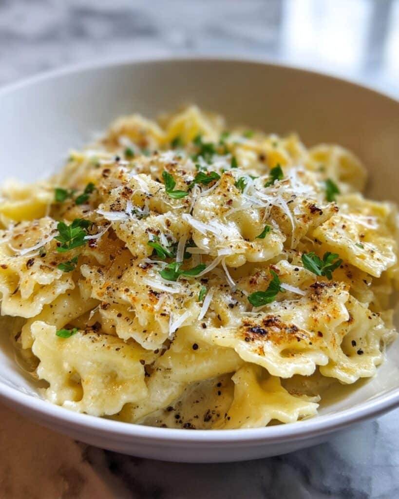 30-Minute Creamy Garlic Alfredo with Tender Cabbage Recipe